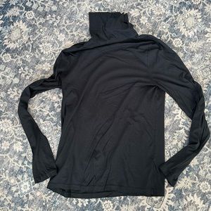 J Crew Tissue Turtleneck Long Sleeve Tee - Black